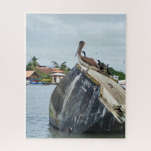 Stiller Beobachter am Rio Dulce Puzzle (Vertikal)