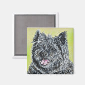 Stiller das Cairn Terrier-Gemälde Magnet (Vorderseite/Rückseite)