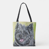 Stiller das Cairn Terrier-Gemälde Tasche (Rückseite)