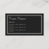 "Stiller Film-" Brauer-Visitenkarten Visitenkarte (Rückseite)