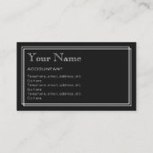 "Stiller Film-" Buchhalter-Visitenkarten Visitenkarte (Rückseite)