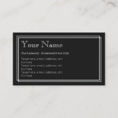 "Stiller Film-" Datenbankadmin-Visitenkarten Visitenkarte (Rückseite)