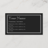 "Stiller Film-" Finanzberater-Visitenkarten Visitenkarte (Rückseite)