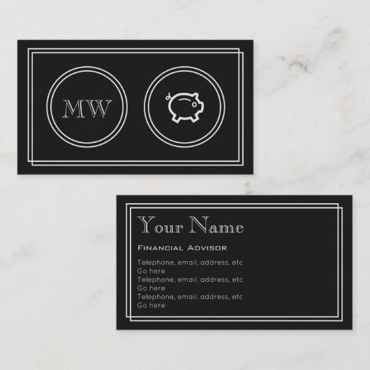"Stiller Film-" Finanzberater-Visitenkarten Visitenkarte (Vorne/Hinten)