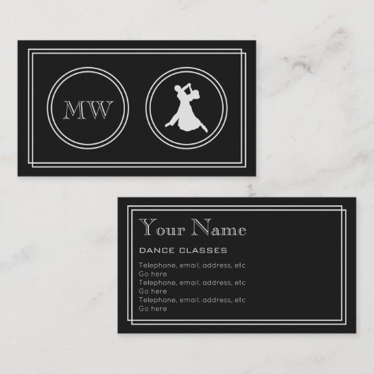 "Stiller Film-" Tanz-Visitenkarten Visitenkarte (Vorne/Hinten)
