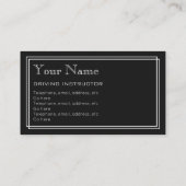 "Stiller Film-" treibender Lehrer-Visitenkarten Visitenkarte (Rückseite)