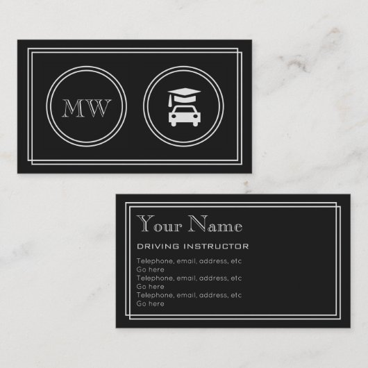 "Stiller Film-" treibender Lehrer-Visitenkarten Visitenkarte (Vorne/Hinten)