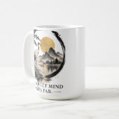 Stiller Geist sieht weit Dhammapada Kaffeetasse (Vorderseite Links)