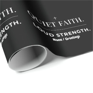 Stiller Glaube Lautstärke Minimalistischer Christ  Geschenkpapier