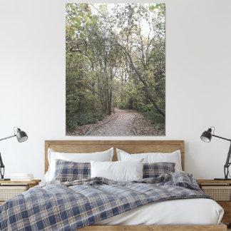 Stiller Herbstwaldweg – Skandinavische Edition Leinwanddruck