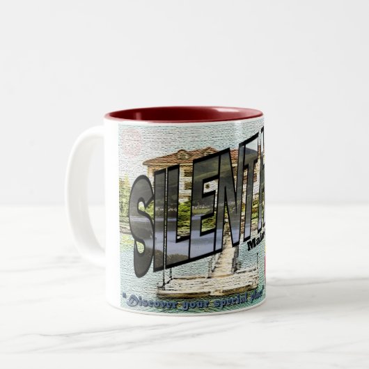 Stiller Hügel, Maine-Touristen-Tasse Zweifarbige Tasse (Vorderseite Links)