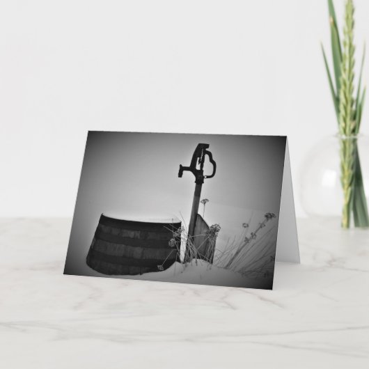 "Stiller Hydrant" Weihnachtskarte Karte (Vorderseite)
