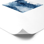 Stiller Kiefern-Winterwald Poster (Ecke)