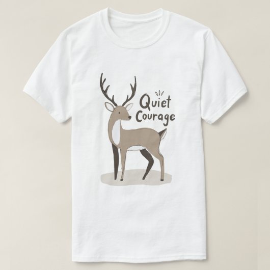 Stiller Mut Hirsch T-Shirt (Design vorne)