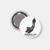 Stiller Mut – Memorial Day Hommage Soldier Shadow Magnet (Vorderseite/Rückseite)