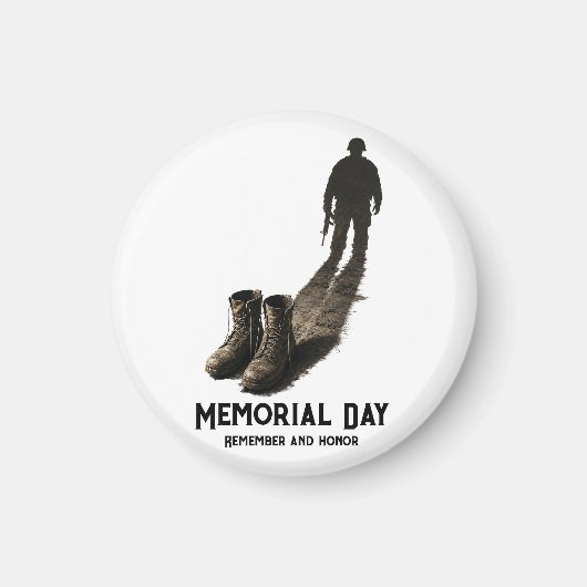 Stiller Mut – Memorial Day Hommage Soldier Shadow Magnet (Vorne)