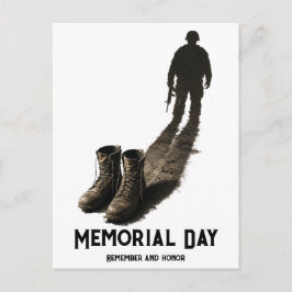 Stiller Mut – Memorial Day Hommage Soldier Shadow Postkarte