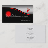 Stiller roter ninja Meuchelmörder, rote Stelle, Visitenkarte (Vorne/Hinten)