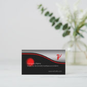 Stiller roter ninja Meuchelmörder, rote Stelle, Visitenkarte (Stehend Vorderseite)