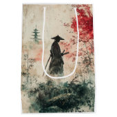 Stiller Samurai Karminroter Wald (1) Mittlere Geschenktüte (Rückseite)
