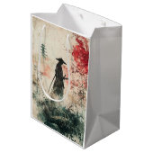 Stiller Samurai Karminroter Wald (1) Mittlere Geschenktüte (Rückseite Schrägansicht)