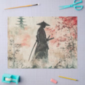 Stiller Samurai Karminroter Wald (1) Seidenpapier (Basteln)