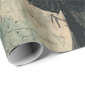 Stiller Samurai Karminroter Wald (2) Geschenkpapier (Rolleneckpunkt)