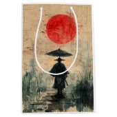 Stiller Samurai Karminroter Wald (2) Mittlere Geschenktüte (Vorderseite)