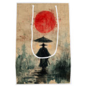 Stiller Samurai Karminroter Wald (2) Mittlere Geschenktüte (Rückseite)