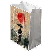 Stiller Samurai Karminroter Wald (2) Mittlere Geschenktüte (Rückseite Schrägansicht)
