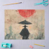 Stiller Samurai Karminroter Wald (2) Seidenpapier (Basteln)
