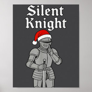 Stiller Santa-Ritter Weihnachten Feiertage Xmas Th Poster