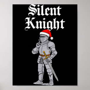 Stiller Santa-Ritter-Weihnachts-Mittelalter-Kostüm Poster