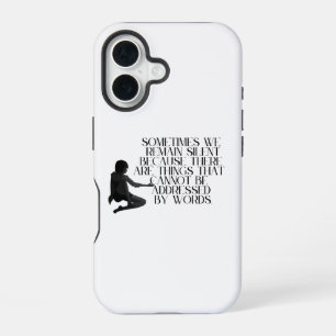 Stiller Schmerz – Minimalistisches emotionales Zit iPhone 16 Hülle