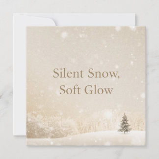 Stiller Schnee, sanfter Glanz;Minimalistische eleg Feiertagskarte