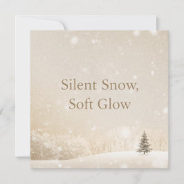 Stiller Schnee, sanfter Schein; minimalistischer e Feiertagskarte