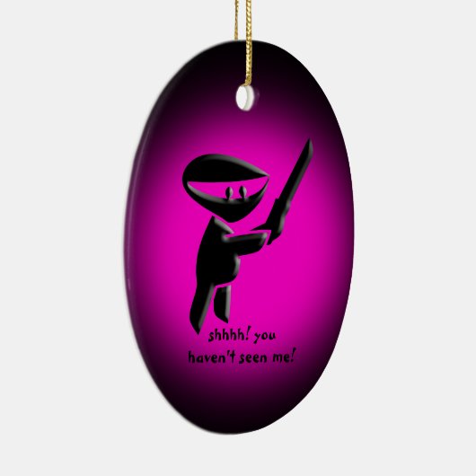 Stiller schwarzer ninja Meuchelmörder, bewaffnet Keramik Ornament (Rechts)