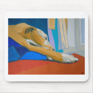 "Stiller Sehnsucht" - gelber Lurcher Mousepad