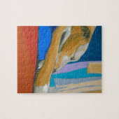 "Stiller Sehnsucht" - gelber Lurcher Puzzle (Horizontal)