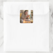 Stiller Sieg, Brut läuft Quadratischer Aufkleber (Tasche)