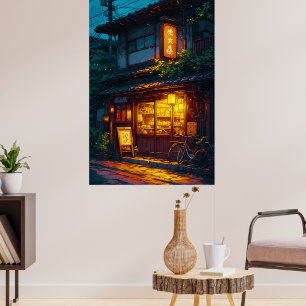 Stiller Straßenladen Poster