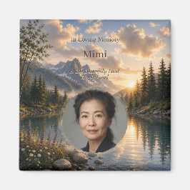 Stiller Wasser Memorial-Foto-Magnet | Personalisie Magnet