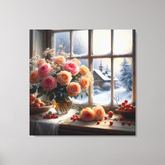 stiller Winterblüte Leinwanddruck (Vorderseite)
