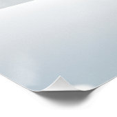 Stiller Winterhorizont – Minimale Schneelandschaft Poster (Ecke)