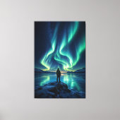 Stilles Erwachen – Aurora Borealis Leinwanddruck (Vorderseite)
