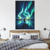 Stilles Erwachen – Aurora Borealis Leinwanddruck (Insitu (Schlafzimmer))