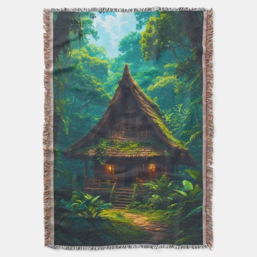 Stilles Haus im tropischen Wald Decke (Vorderseite Vertikal)