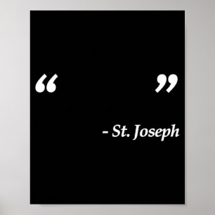 Stilles Heiligen St. Joseph Katholischer Glaubensz Poster