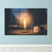 Stilles Kerzenlicht Leinwanddruck (Insitu (Holzboden))