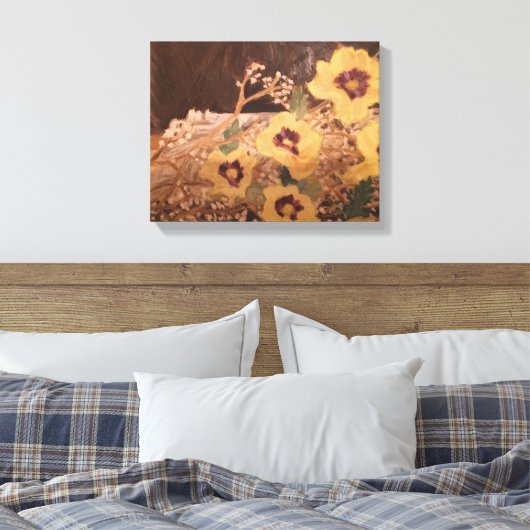 Stilles Leben, Blume innerhalb eines Log-SARR Leinwanddruck (Insitu (Schlafzimmer))